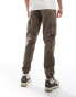 Фото #2 товара ONLY & SONS tapered cuffed cargo trouser in light brown