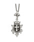 Фото #1 товара Chisel antiqued and Enameled Cross Pendant on a Spiga Chain Necklace