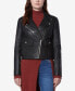 ფოტო #1 პროდუქტის Women's Seton Asymmetric Leather Moto Jacket