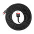 Фото #8 товара Wytrzymały nylonowy kabel przewód USB USB-C QC3.0 2A 3M czarno-czerwony