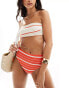 Фото #1 товара ASOS DESIGN Mia mix & match bandeau bikini top in tomato stripe