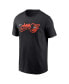 Фото #2 товара Men's Black Baltimore Orioles Local Team Skyline T-shirt