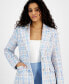 ფოტო #3 პროდუქტის Women's Multicolored Tweed Blazer