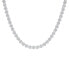 Fine Silver Plated Cubic Zirconia Hexagon Necklace