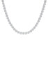 ფოტო #1 პროდუქტის Fine Silver Plated Cubic Zirconia Hexagon Necklace