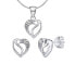Silver set JJJS659 Shimmering Heart (Earrings, Pendant)