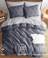 Фото #2 товара Bedding Tufted Embroidery Double Brushed 3 Piece Duvet Cover Set, Twin