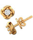 ფოტო #1 პროდუქტის Diamond Swirl Stud Earrings (1/10 ct. t.w.) in 10k White Gold or 10k Yellow Gold