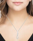 ფოტო #2 პროდუქტის Diamond Infinity 18" Pendant Necklace (1/10 ct. t.w.) in Sterling Silver