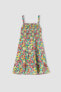 Фото #4 товара Платье для малышей defacto Крыса Ребенок Цветочное zамкнутый Frill Волнистое Поплиновое Платье