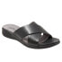 Softwalk Tillman S1502-001 Womens Black Narrow Leather Slides Sandals Shoes