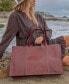 ფოტო #13 პროდუქტის Women's Genuine Leather Sandstorm Tote Bag