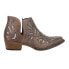 Roper Ava Glitz TooledInlay Snip Toe Cowboy Booties Womens Brown Casual Boots 09 6.5 - фото #1