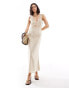 Фото #1 товара Never Fully Dressed Mimi cut-out linen lace midaxi dress in cream