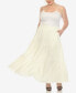 ფოტო #12 პროდუქტის Plus Size Pleated Tiered Maxi Skirt