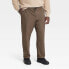 Фото #1 товара Men's Big & Tall Casual E-Waist Tapered Trousers - Goodfellow & Co Brown LT