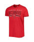 Men's Red Distressed Tampa Bay Buccaneers Team Stripe T-shirt