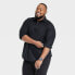 Фото #2 товара Men's Big & Tall Performance Dress Button-Down Shirt - Goodfellow & Co Black LT