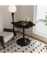 Modern Hexagonal Coffee Table with Black Marble Top and Metal Base