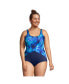 Фото #9 товара Women's Plus Size DD-Cup Chlorine Resistant Soft Cup Tugless One Piece Swimsuit