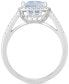 Фото #3 товара Aquamarine (2-1/2 ct. t.w.) & Diamond (1/5 ct. t.w.) Halo Ring in 14k White Gold