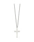 Фото #1 товара Chisel polished 35mm Cross Pendant on a 18 inch Cable Chain Necklace