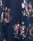 ფოტო #4 პროდუქტის Juniors' Surplice-Neck Foil Print Tulle Dress