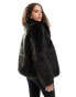 Фото #3 товара Lioness faux fur coat in black