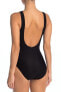 Фото #2 товара Tommy Hilfiger 259631 Women's Ribbed Snap-Front One-Piece Swimsuit Size 10