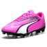 Фото #2 товара Puma Ultra Play Firm GroundArtificial Ground Soccer Cleats Mens Pink Sneakers At