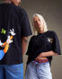 Фото #1 товара ASOS DESIGN Disney unisex oversized t-shirt with Goofy prints in black