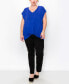 Фото #4 товара Plus Size V-neck Twist Front Top