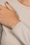 Elegant silver bracelet with zircons BRC133W