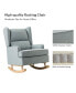 Фото #7 товара Batter son Modern Wingback Rocking Accent Chair With Solid Wooden legs