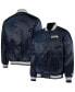 Фото #1 товара Men's College Navy Seattle Seahawks Locker Room Satin Varsity Full-Snap Jacket