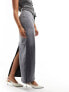 Фото #1 товара NA-KD x Chloe Monchamp co-ord denim midaxi skirt in grey ombre