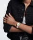 ფოტო #4 პროდუქტის Women's Bold Horizon Swiss Quartz Two Tone Stainless Steel Watch 34mm