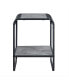 Raziela End Table, Concrete Gray & Black Finish Серый, 1 Count - фото #3