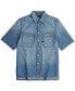 Men's Straight-Fit Slanted Double-Pocket Denim Button-Down Shirt Sun Faded Thames, M - фото #6