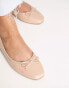 ASOS DESIGN Lullaby bow ballet in beige