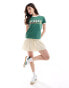 Bershka 'Portugal' football baby tee in dark green grün, XS - EU 34 - фото #3