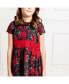 ფოტო #7 პროდუქტის Little Girls Short Sleeve Ruffle Collar Party Dress with Bow, Toddler|Child