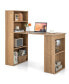 Фото #1 товара Computer Desk Writing Workstation Office 6-Tier Storage Shelves