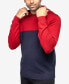 Men's Basic Hooded Colorblock Midweight Sweater