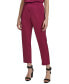 ფოტო #3 პროდუქტის Women's Pleated Pull-On Ankle Pants