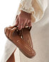 Фото #6 товара ALDO Elanaa padded flat sandals in tan leather