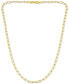 Фото #3 товара Diamond-Cut Paperclip Chain 18" in Sterling Silver or 18k Gold-plated Sterling Silver; Created for Macy's