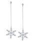 ფოტო #1 პროდუქტის Cubic Zirconia Snowflake Drop Earrings