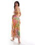 Фото #2 товара Never Fully Dressed Faro ruffle maxi dress in ombre tie dye