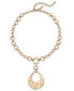 Фото #1 товара Circle Link Pendant Choker Necklace, 17-1/4" + 3" extender, Created for Macy's